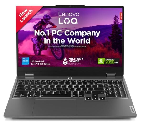 Lenovo LOQ, Intel Core i5 12th Gen 12450HX, NVIDIA RTX 2050 4GB